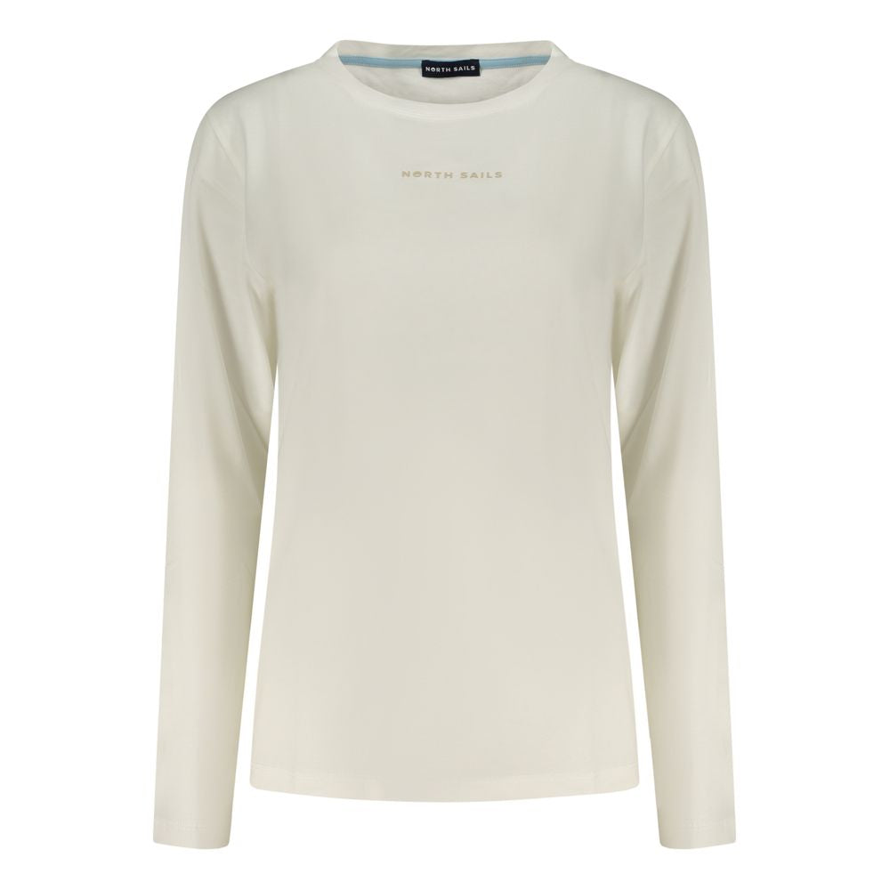 North Sails Bianco cotton women's T-shirt featuring a classic design and comfortable fit, displayed on a neutral background.