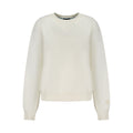 North Sails Bianco Cotton women's sweatshirt displayed on a hanger, featuring a classic white design and comfortable fit.