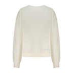 North Sails Bianco Cotton women's sweatshirt with a relaxed fit and crew neckline, displayed on a plain background.