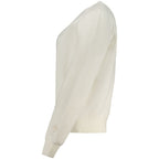North Sails Bianco cotton women's sweatshirt featuring a relaxed fit and soft fabric, ideal for casual wear.