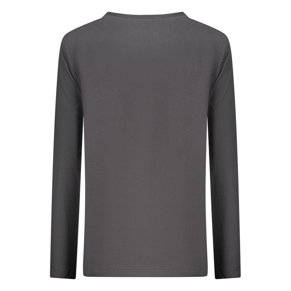 Black North Sails cotton women's T-shirt featuring a classic crew neck and short sleeves, casual and comfortable for everyday wear.