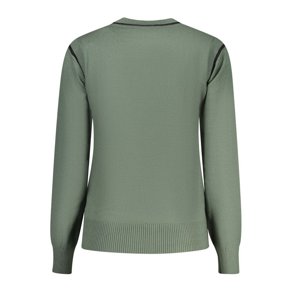 North Sails Verde Viscosa women's sweater featuring a relaxed fit and green color, displayed on a mannequin.