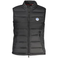 Black North Sails women's polyester vest with a sleek design, lightweight and suitable for outdoor activities.