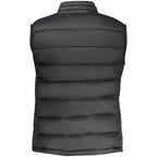Black North Sails women's polyester vest with a high collar and zipper front, designed for casual and outdoor wear.