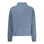 North Sails blue cotton women's sweatshirt with crew neck and long sleeves, casual and comfortable for everyday wear.