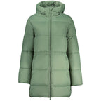 North Sails Verde polyester women's jacket displayed on a hanger, showcasing its stylish design and lightweight fabric.
