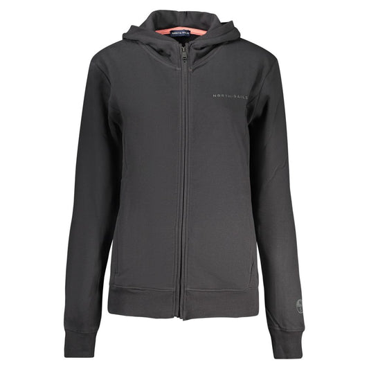 North Sails Black Cotton Women Hoodie North Sails