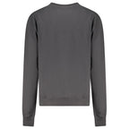 Black cotton women's sweatshirt by North Sails with a relaxed fit and crew neckline, shown on a plain background.