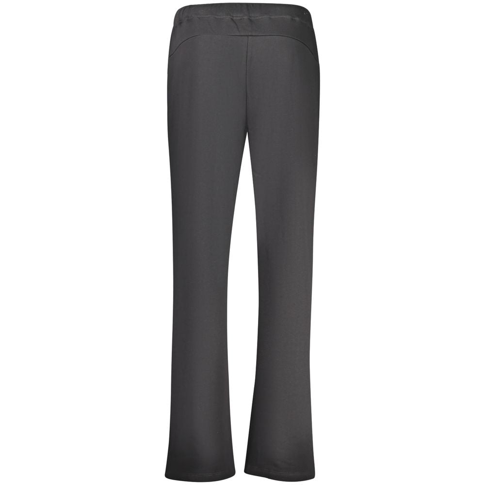 Black North Sails women's cotton sweatpant with elastic waistband and relaxed fit, perfect for casual wear.