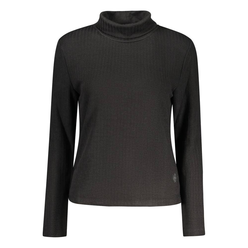 Black North Sails polyester women's sweater with a cozy fit and subtle branding, perfect for casual wear.