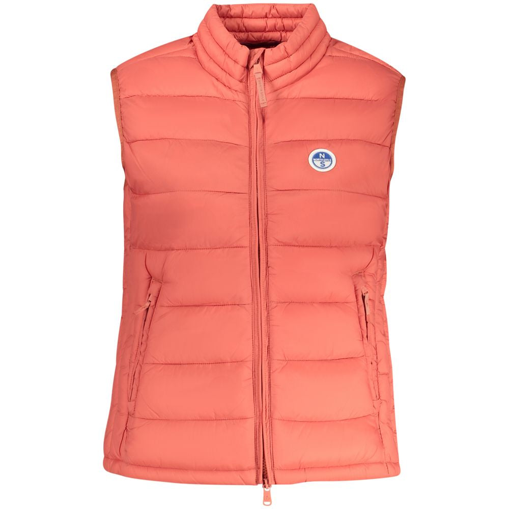 North Sails Rosso polyester women's vest, lightweight outdoor apparel with a sleek design and front zipper.