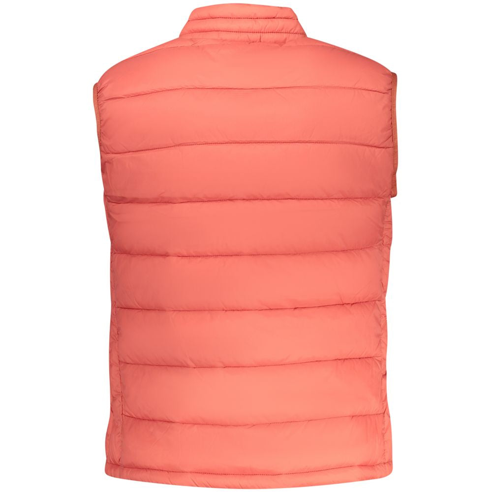 North Sails Rosso polyester women's vest showing a sleek red design and lightweight fabric, suitable for outdoor activities.