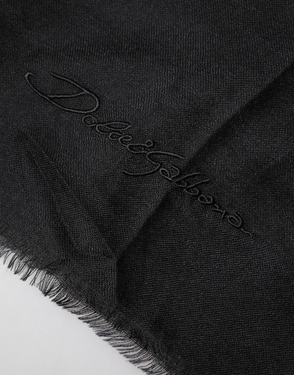 Dolce & Gabbana Black Cashmere Knit Neck Wrap Shawl Scarf - Eljoys Fashion 