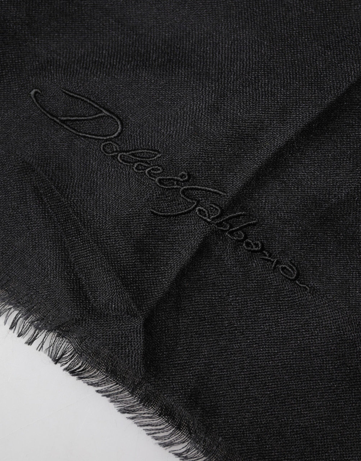 Dolce & Gabbana Black Cashmere Knit Neck Wrap Shawl Scarf - Eljoys Fashion 