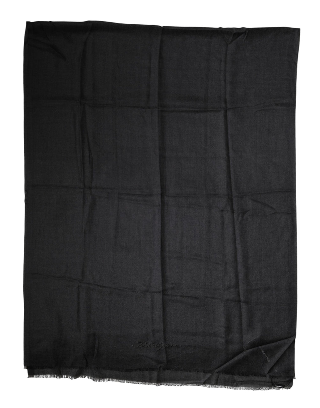Dolce & Gabbana Black Cashmere Knit Neck Wrap Shawl Scarf - Eljoys Fashion 