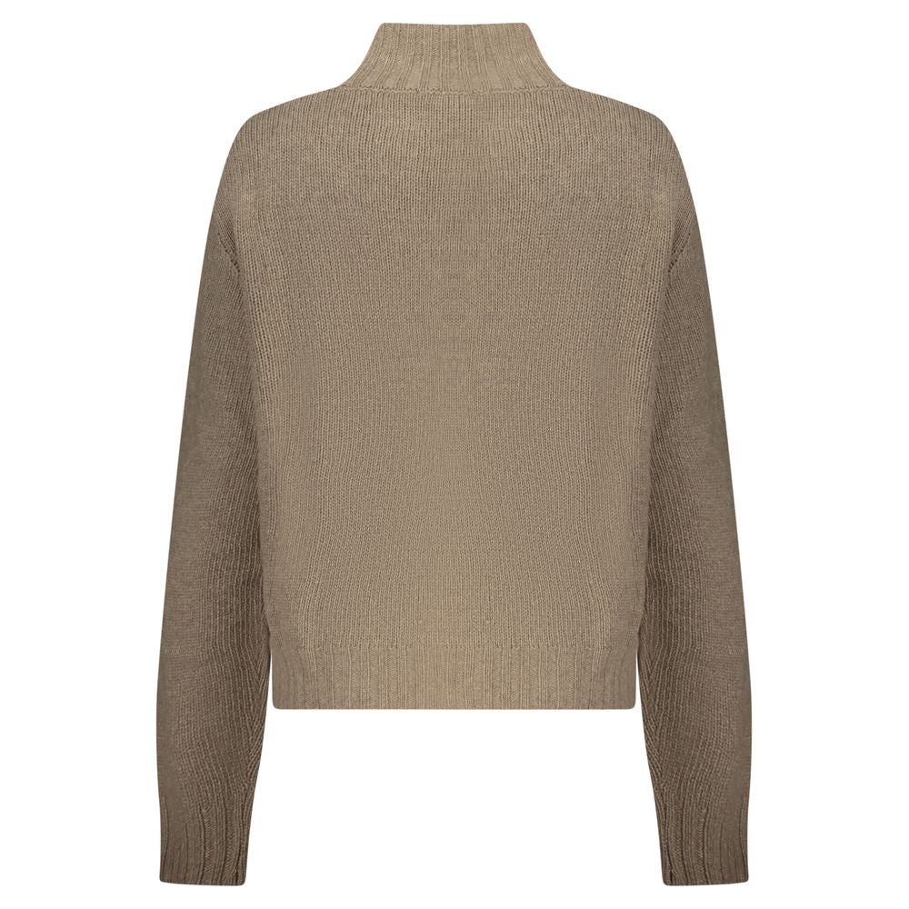 North Sails Marrone Poliammide women's sweater with long sleeves and knit texture, stylish and comfortable for casual wear.