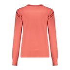 North Sails Rosso Viscosa Donna Maglia showing a close-up of the red viscose women's top with a relaxed fit and soft fabric.