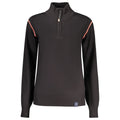North Sails Nero Viscosa woman sweater showing a stylish black knit design with a relaxed fit.