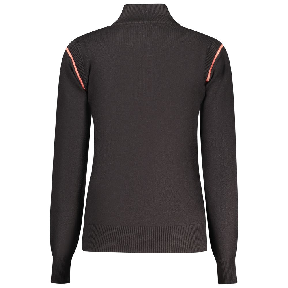 North Sails Nero Viscosa women's sweater in black with a cozy knit texture, stylish and comfortable for everyday wear.