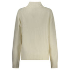 North Sails white polyamide women's sweater showing a cozy knit design and classic fit, perfect for casual wear.