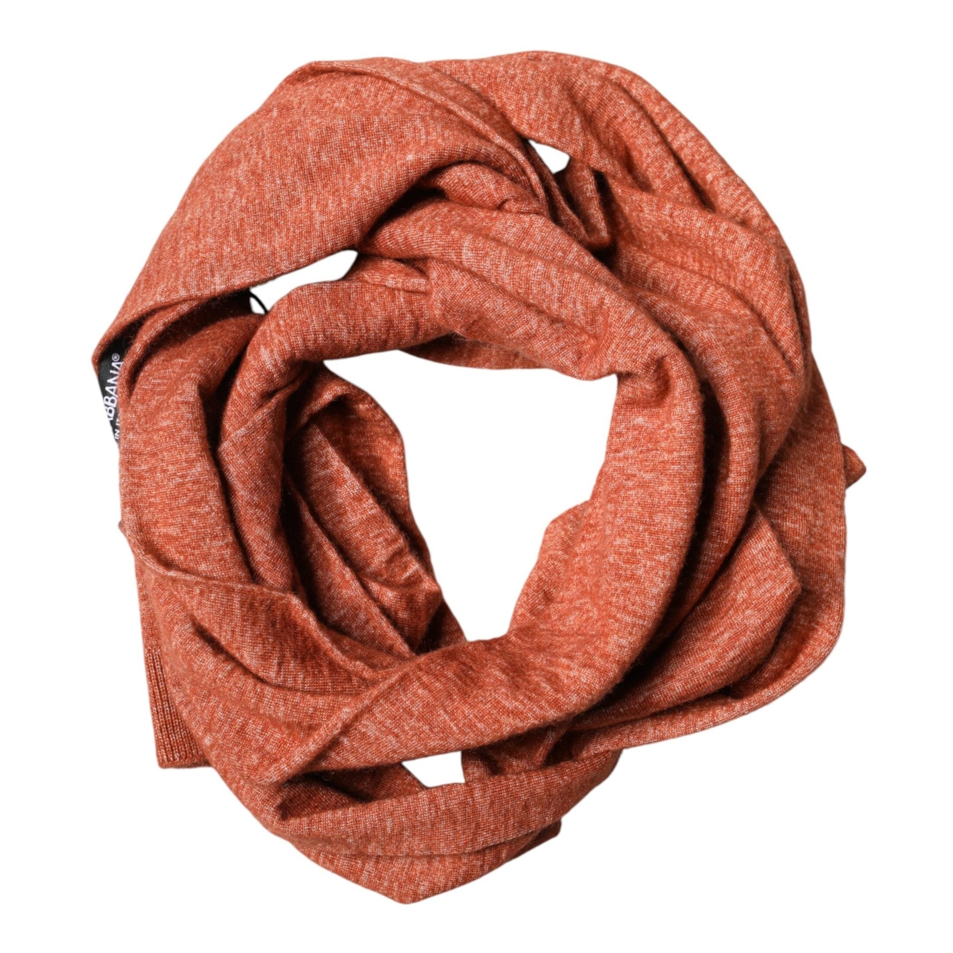 Dolce & Gabbana Orange Silk Cashmere Neck Wrap Shawl Scarf Dolce & Gabbana