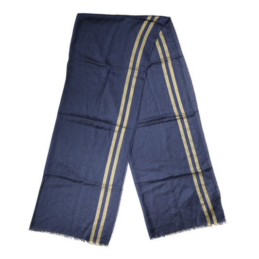 Dolce & Gabbana Blue Cashmere Neck Wrap Shawl Fringes Scarf Dolce & Gabbana