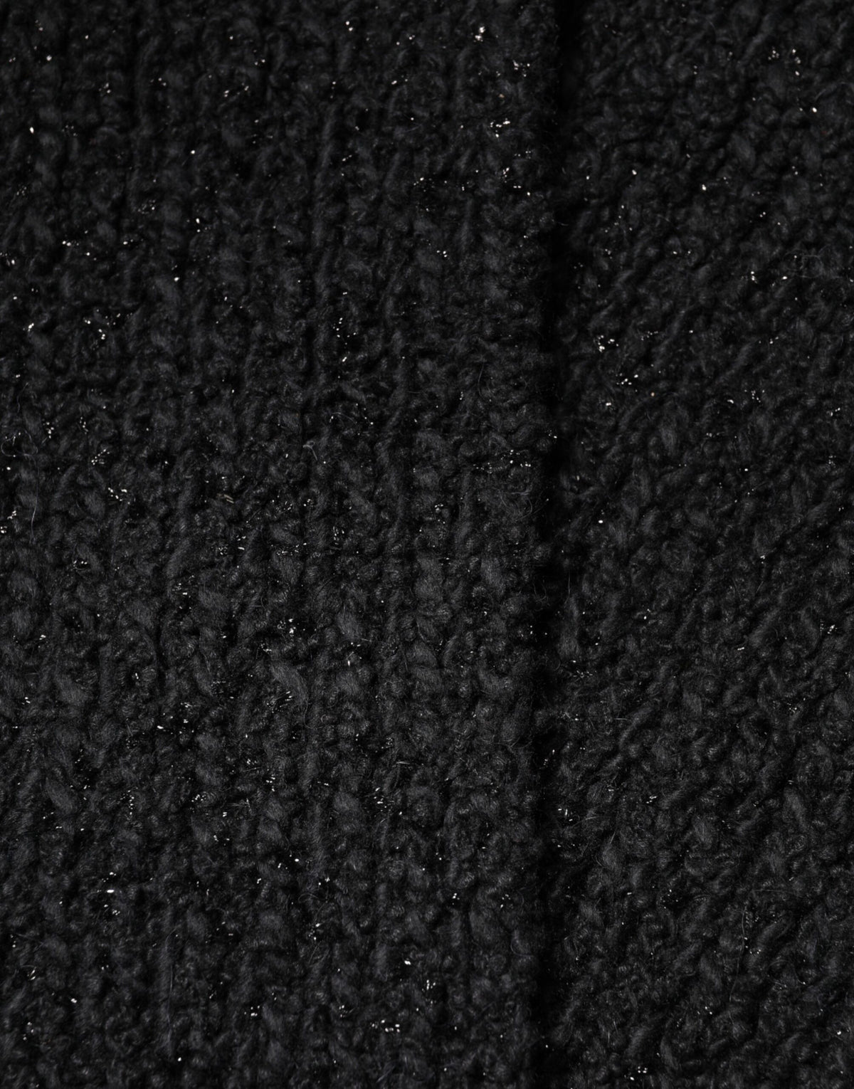 Dolce & Gabbana Black Cashmere Knit Shawl Fringes Scarf - Eljoys Fashion 