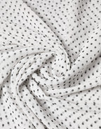 Dolce & Gabbana White Polka Dot Polyester Shawl Scarf