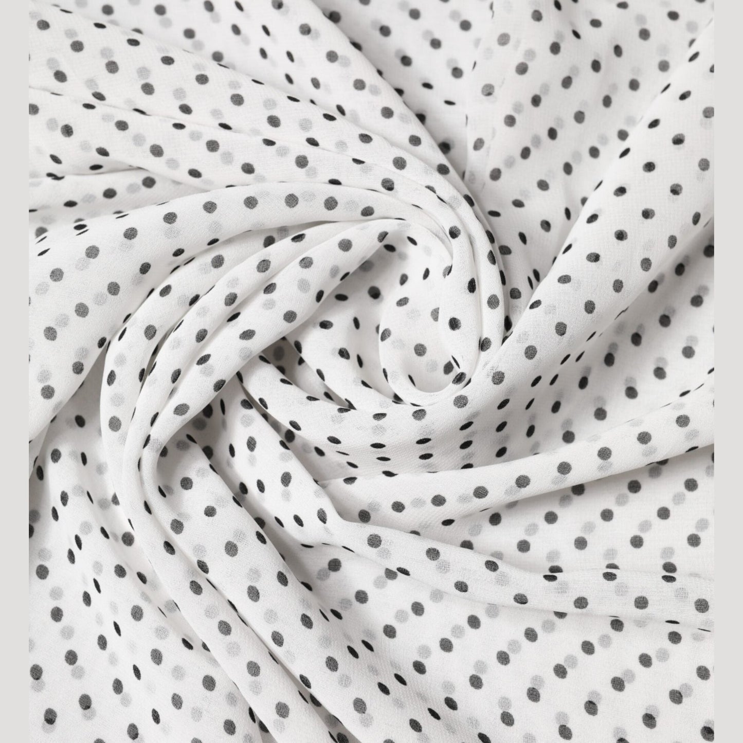 Dolce & Gabbana White Polka Dot Polyester Shawl Scarf Dolce & Gabbana