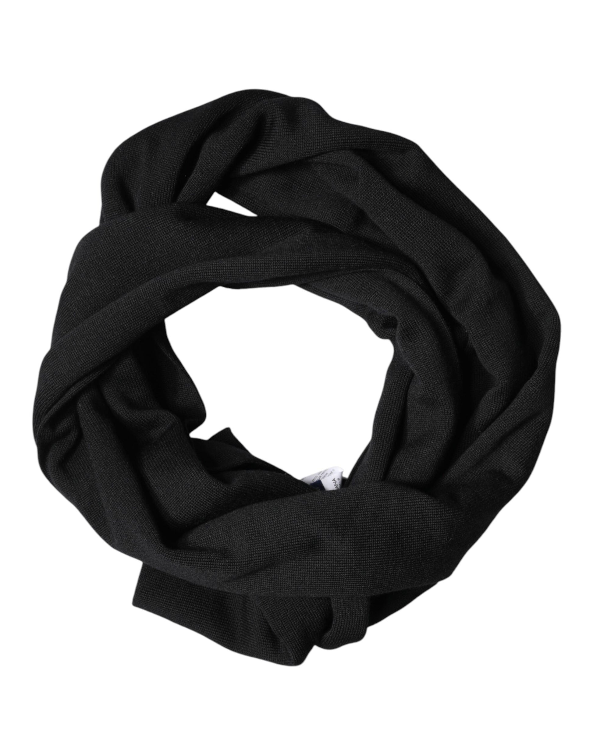 Dolce & Gabbana Blue Wool DG Loves London Neck Wrap Scarf Dolce & Gabbana