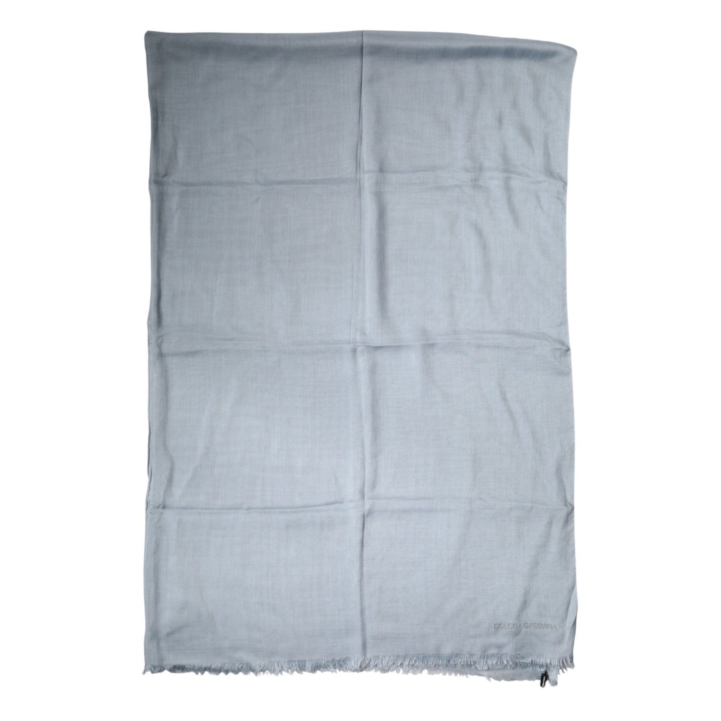Dolce & Gabbana Light Blue Cashmere Knitted Shawl Dolce & Gabbana