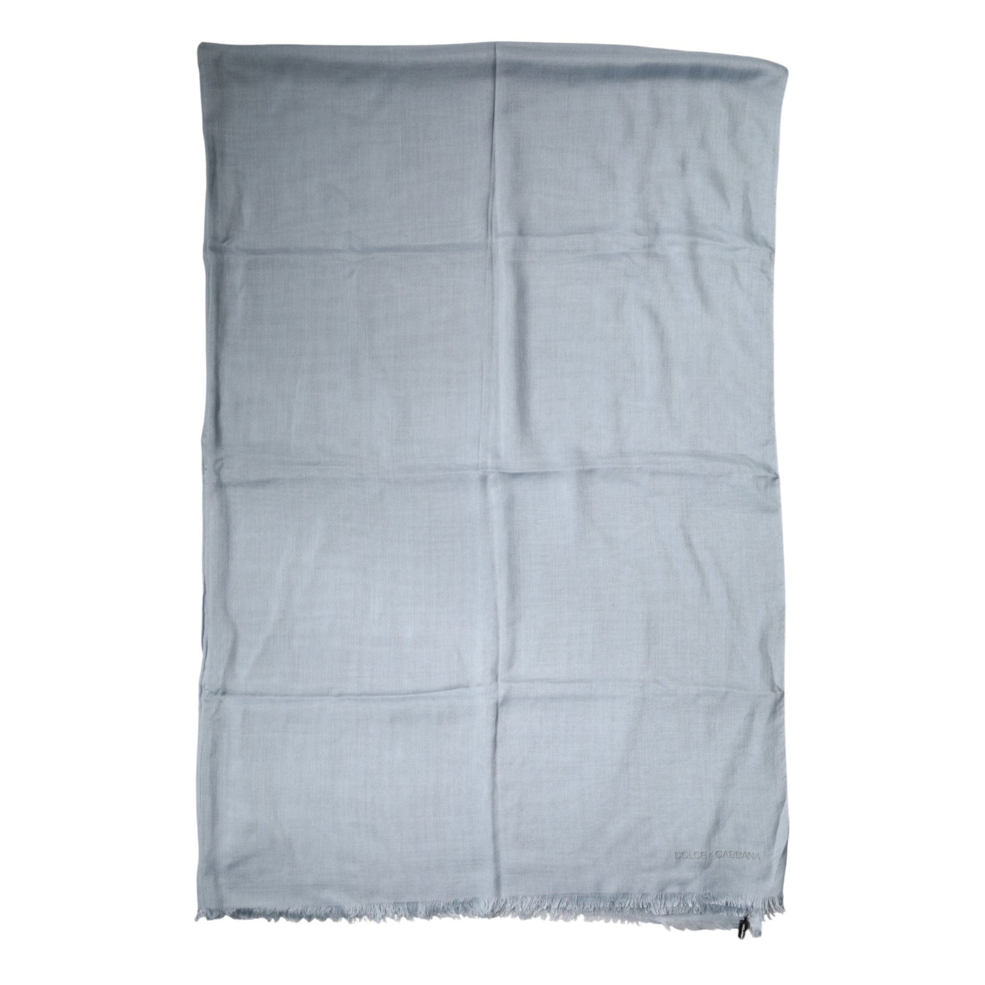 Dolce & Gabbana Light Blue Cashmere Knitted Shawl Dolce & Gabbana