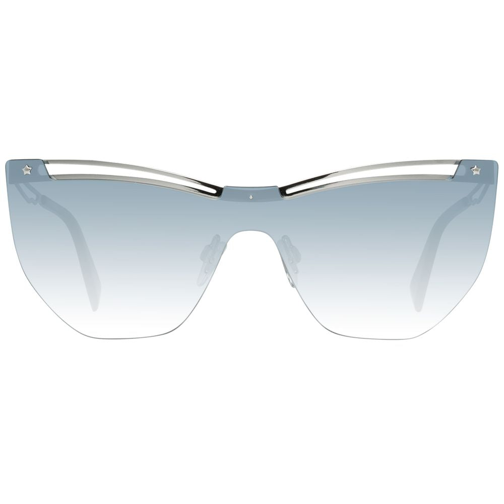 Just Cavalli silver metal sunglasses with sleek frame and dark tinted lenses, stylish accessory for sun protection.