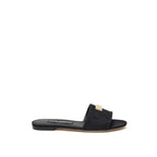 Dolce & Gabbana Black Polyester Slippers Dolce & Gabbana