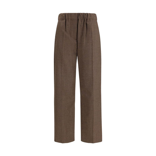 Max Mara Brown Wool Casual Pants Max Mara