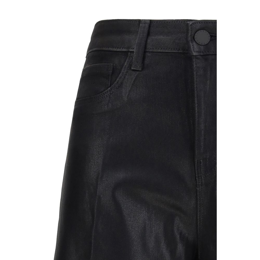 L'Agence Black Cotton High-Waisted Jean L'Agence