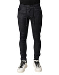 Dolce & Gabbana Black Cotton Stretch Skinny Denim Men Jeans - Eljoys Fashion 