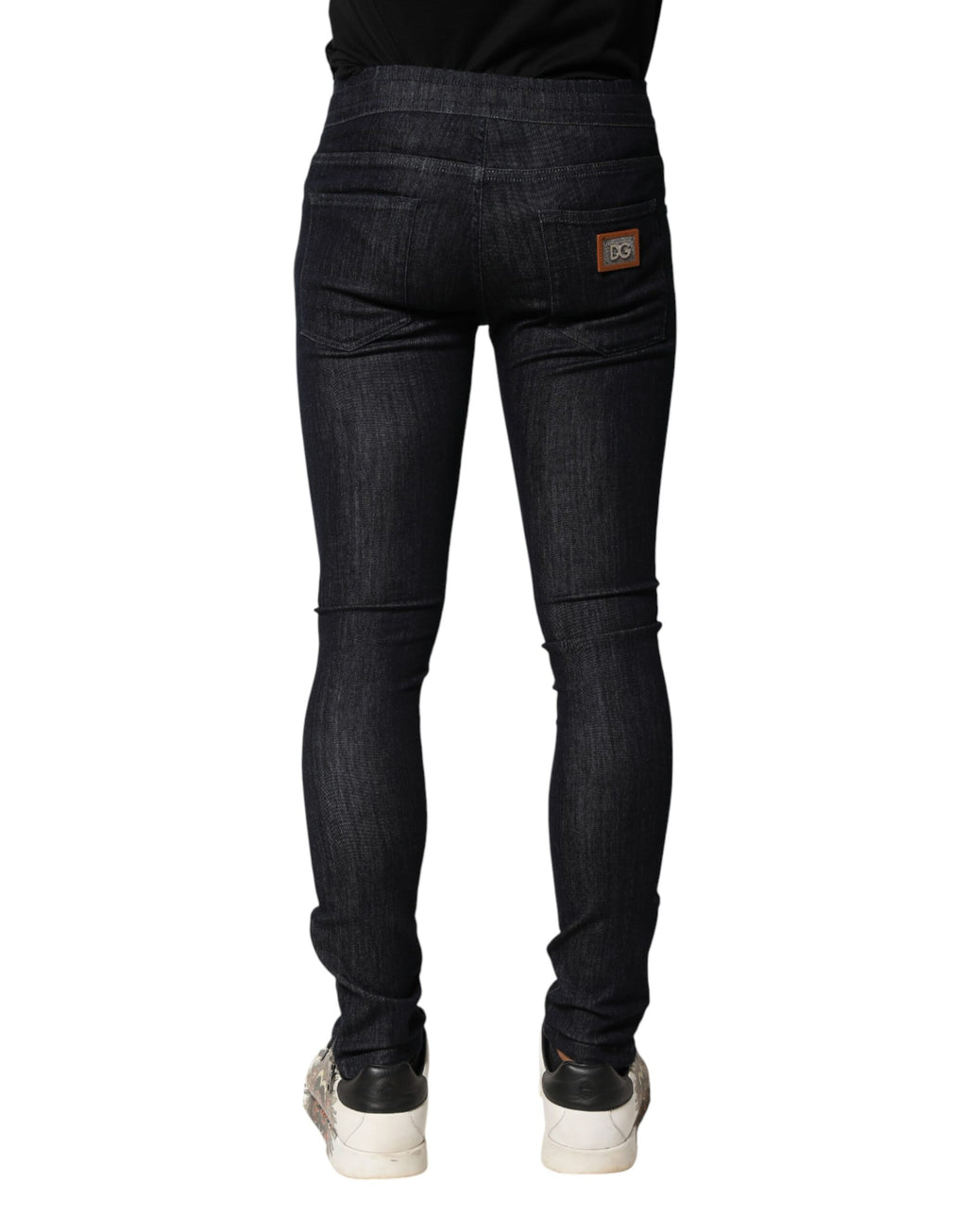 Dolce & Gabbana Black Cotton Stretch Skinny Denim Men Jeans - Eljoys Fashion 
