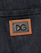 Dolce & Gabbana Black Cotton Stretch Skinny Denim Men Jeans - Eljoys Fashion 