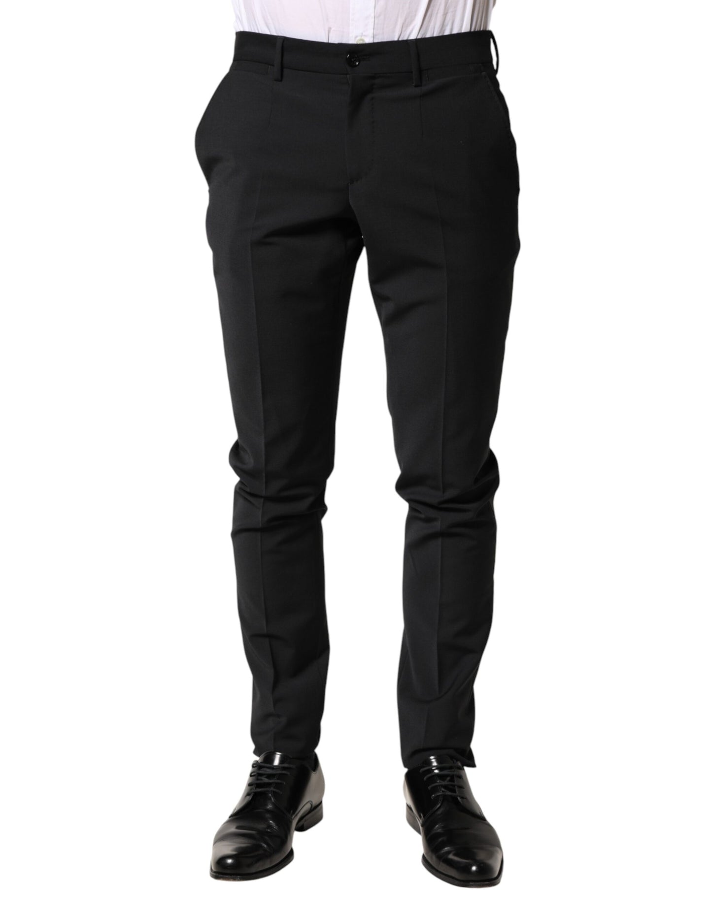 Dolce & Gabbana Black Wool Formal Dress Men Trouser Pants Dolce & Gabbana