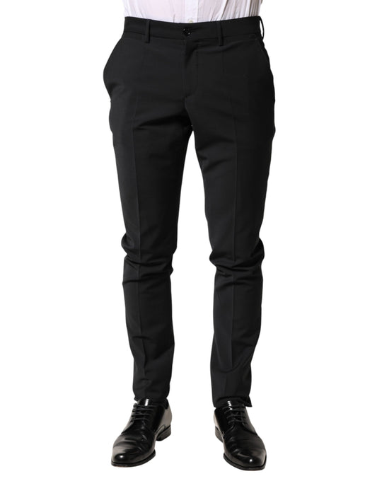 Dolce & Gabbana Black Wool Formal Dress Men Trouser Pants Dolce & Gabbana