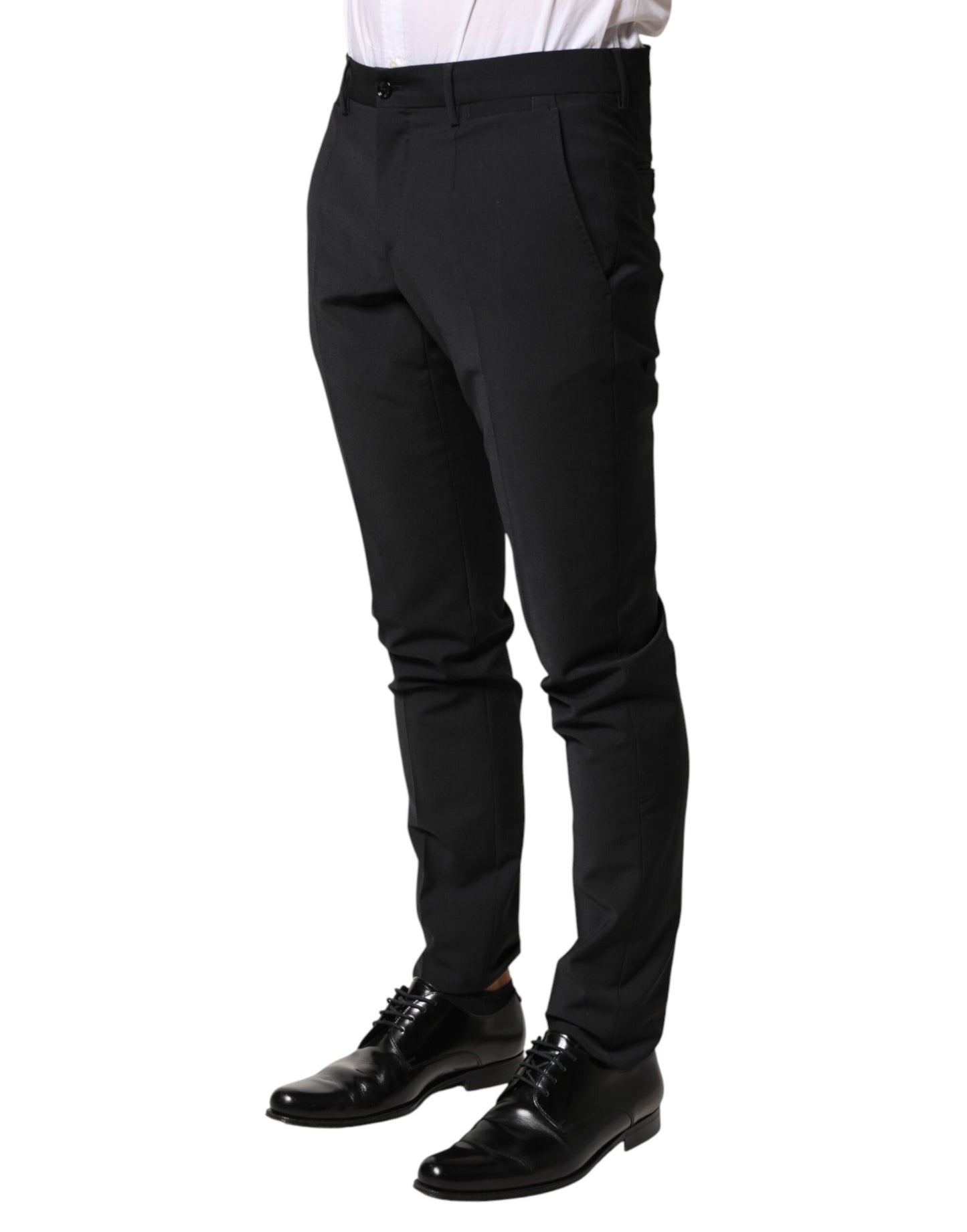Dolce & Gabbana Black Wool Formal Dress Men Trouser Pants Dolce & Gabbana