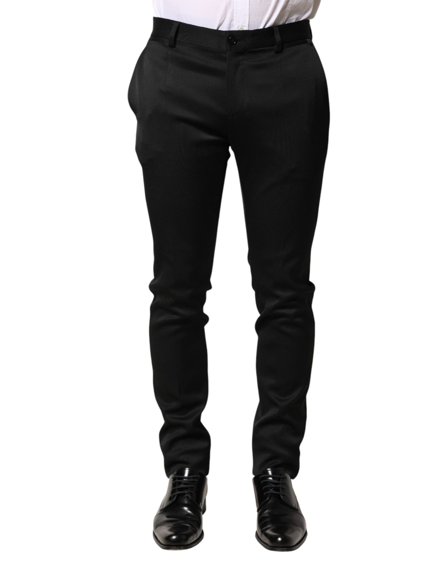 Dolce & Gabbana Black Viscose Dress Formal Men Trousers Pants Dolce & Gabbana