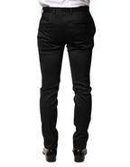 Dolce & Gabbana Black Viscose Dress Formal Men Trousers Pants