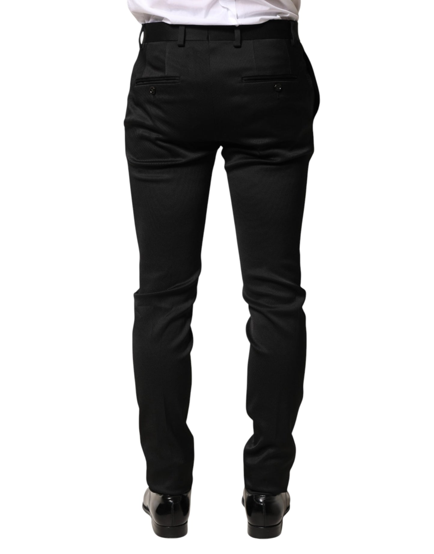 Dolce & Gabbana Black Viscose Dress Formal Men Trousers Pants Dolce & Gabbana