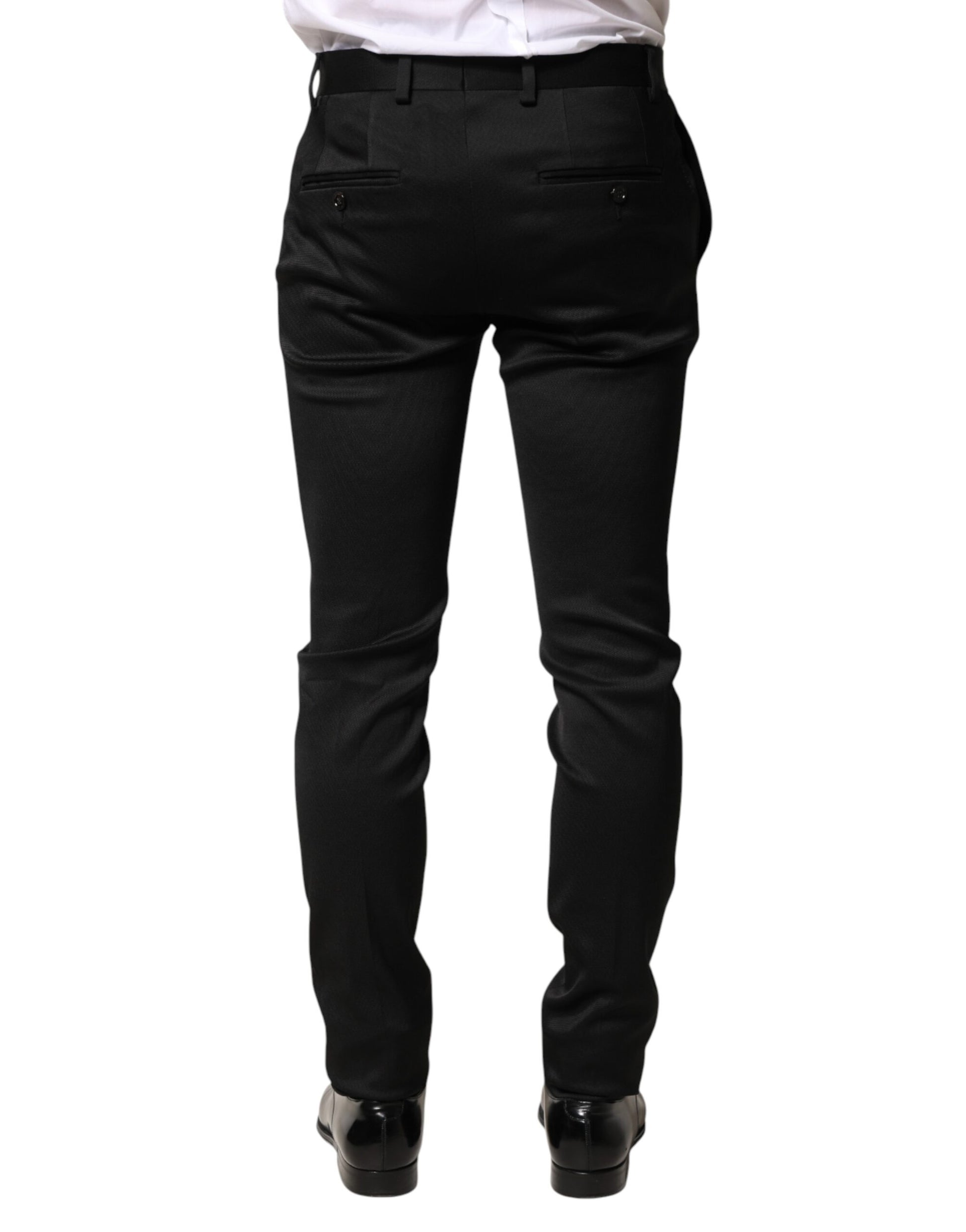 Dolce & Gabbana Black Viscose Dress Formal Men Trousers Pants Dolce & Gabbana