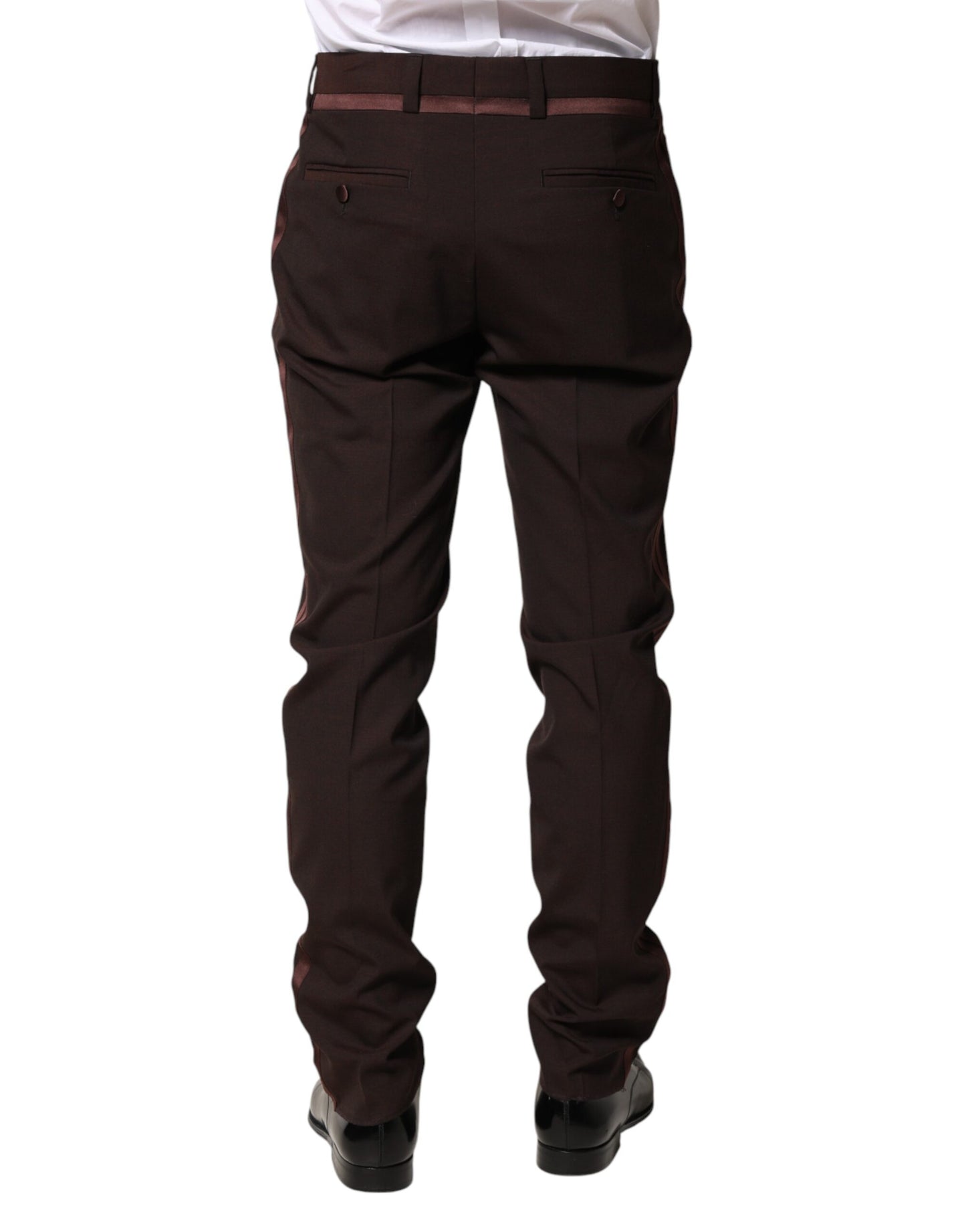 Dolce & Gabbana Brown Polyester Men Dress Trousers Pants Dolce & Gabbana