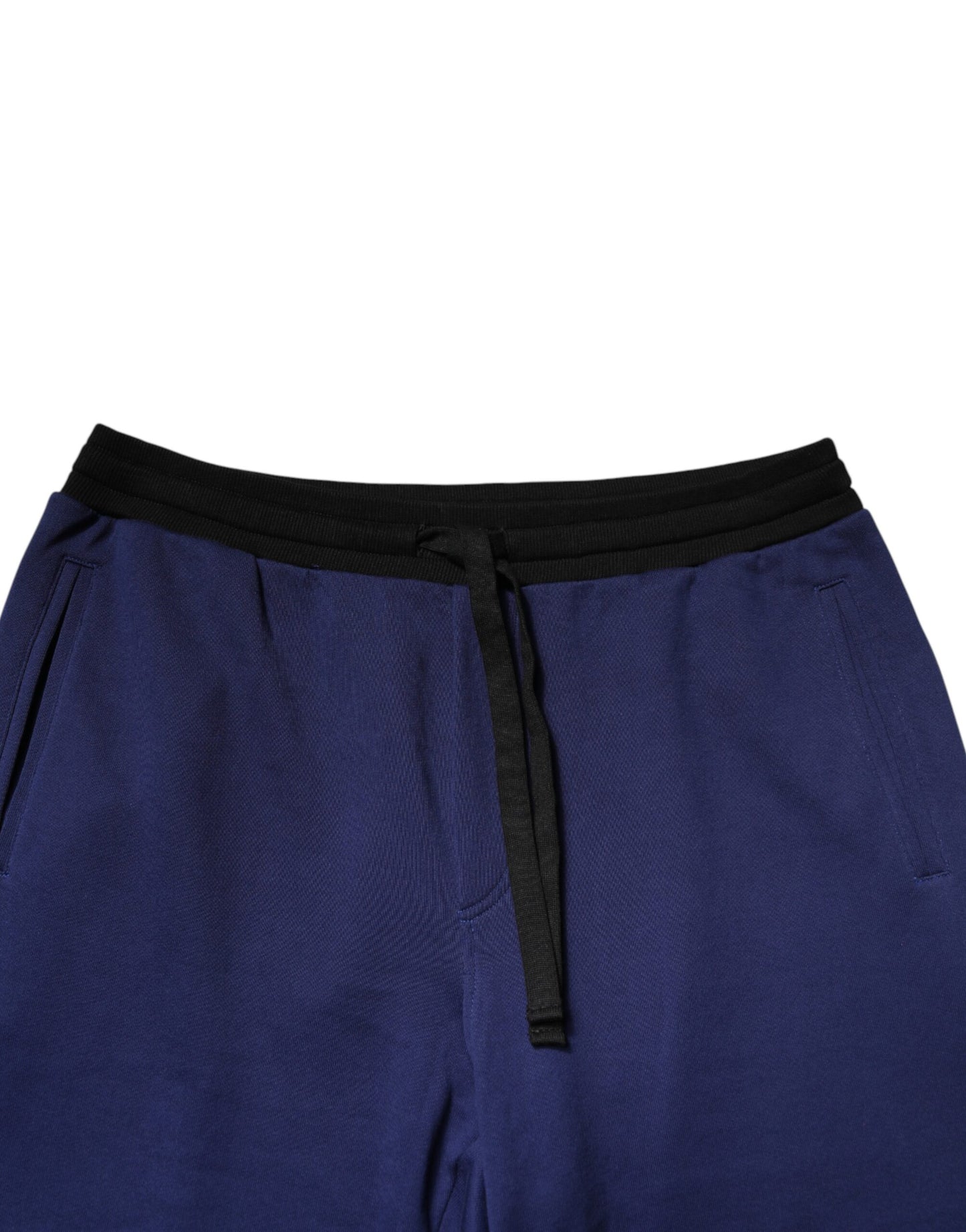 Dolce & Gabbana Blue Cotton Mid Waist Jogger Trousers Pants Dolce & Gabbana