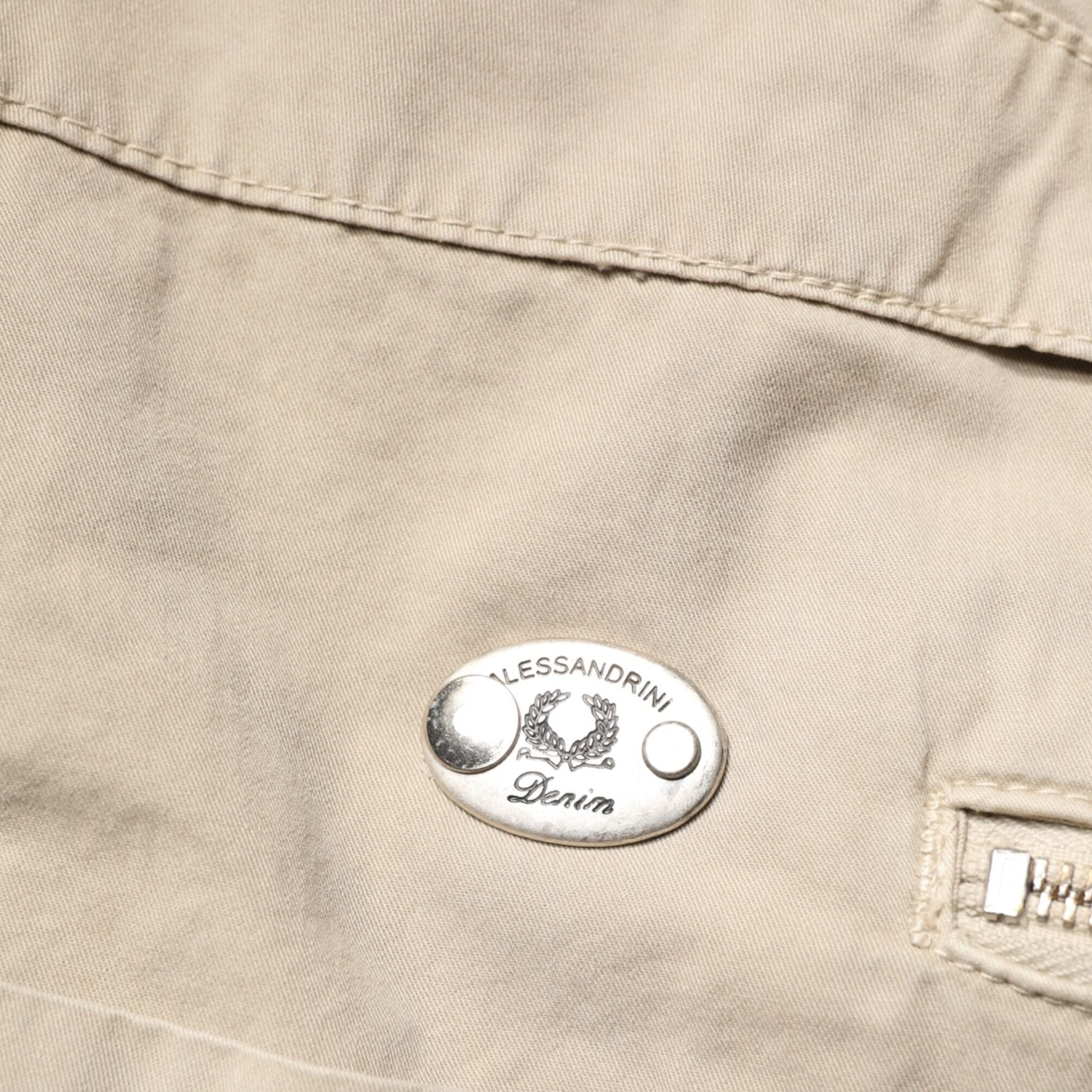 Daniele Alessandrini Beige Cotton Mid Waist Straight Men Denim Jeans Daniele Alessandrini