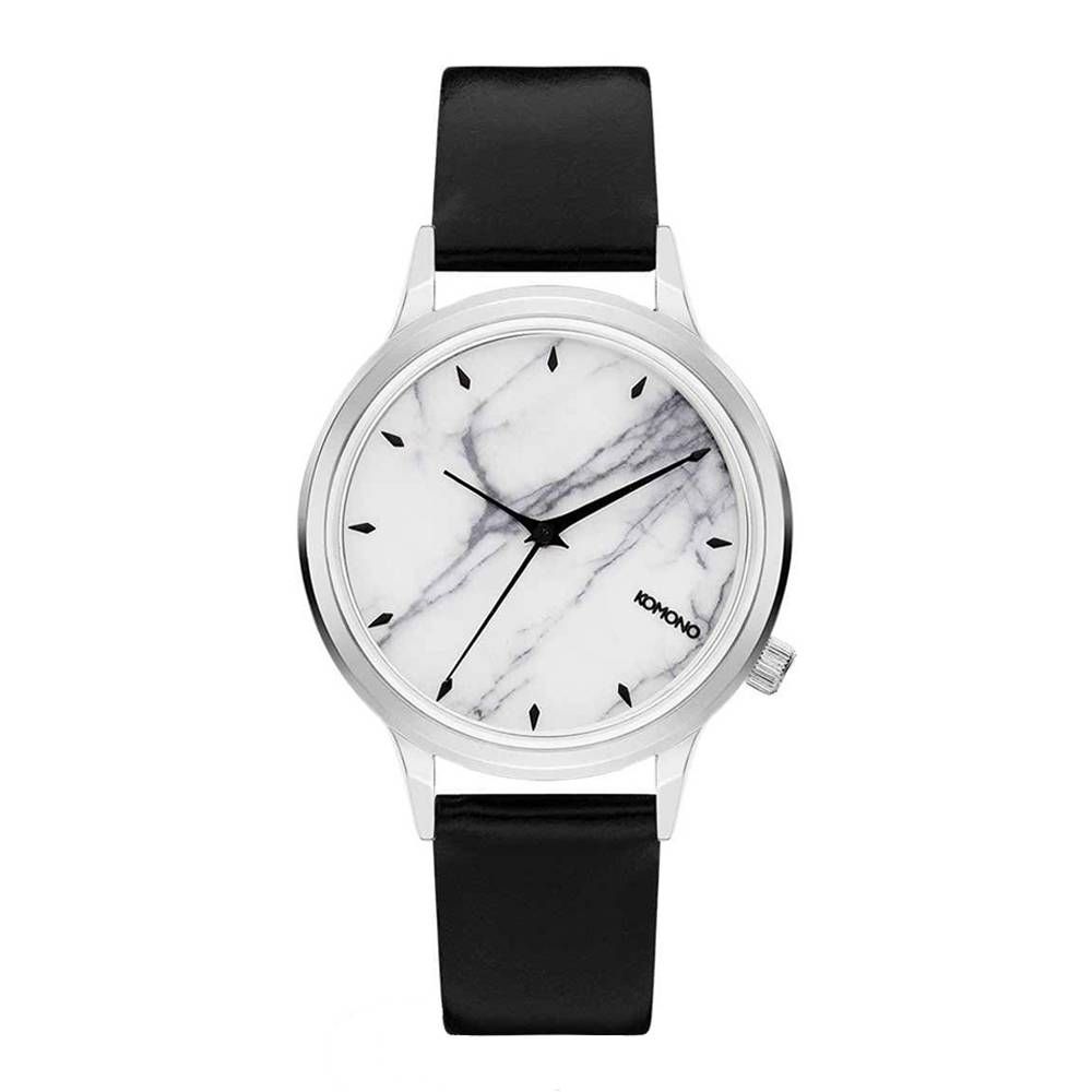 Komono Black Leather Dress Watch Komono